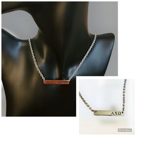 Alpha Chi Omega Sorority Bar Necklace